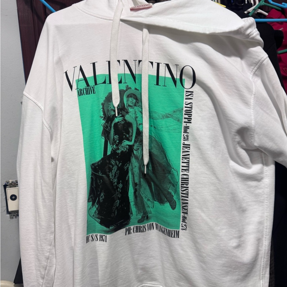 Valentino Garavani White and Black Hoodie